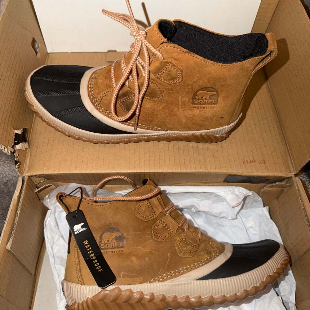 NIB Sorel Out 'N About Plus Tall Waterproof Boots in Elk Brown, Women's Size 7.5 - Picture 4 of 6